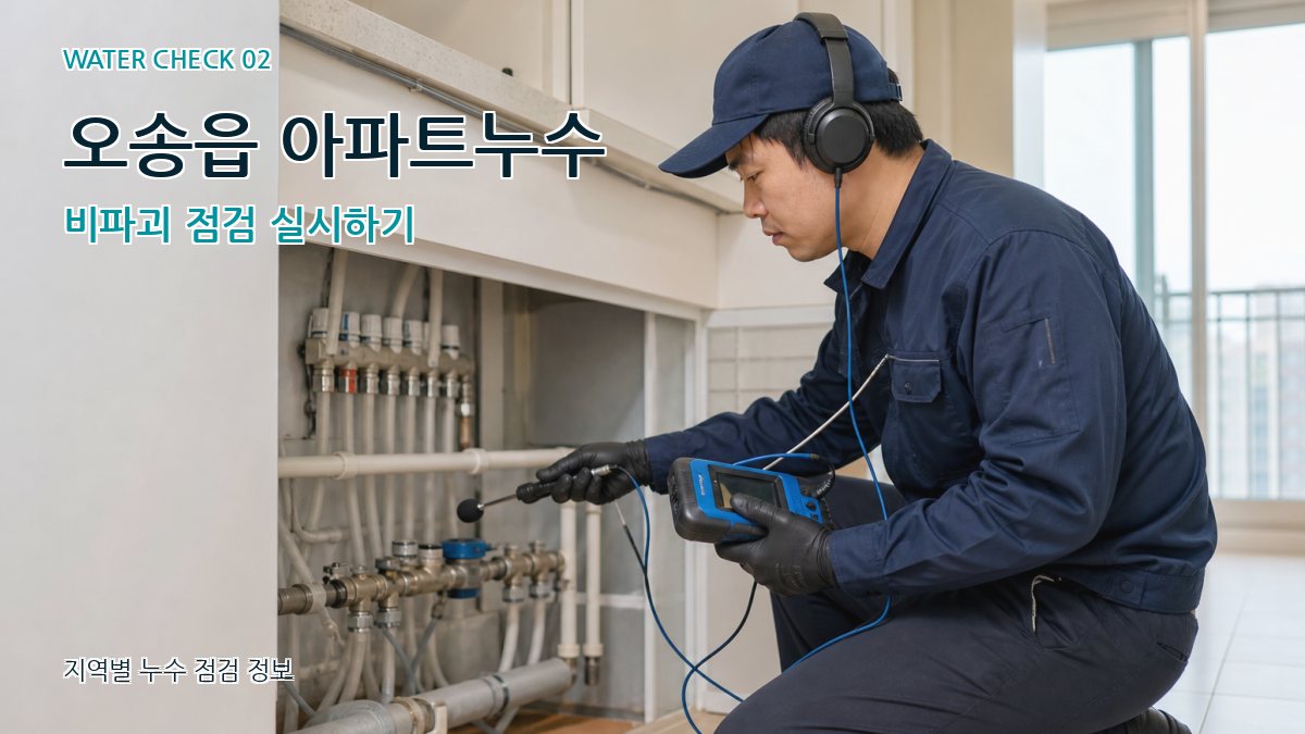 오송읍 아파트누수 비파괴 점검 실시하기
