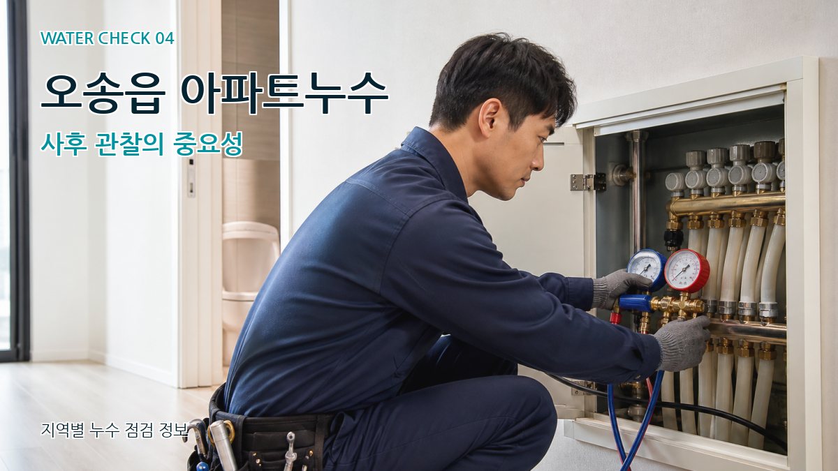 오송읍 아파트누수 사후 관찰의 중요성