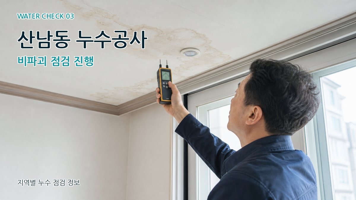 산남동 천장누수 누수탐지 이미지