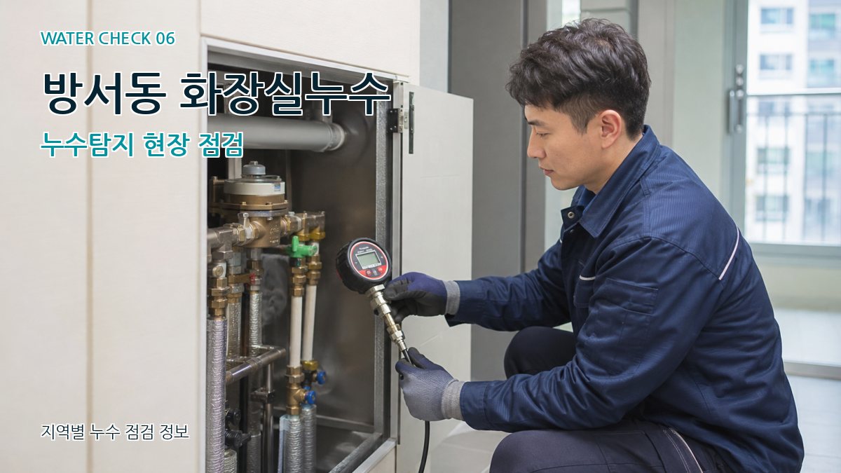 방서동 화장실누수 누수탐지 현장 점검
