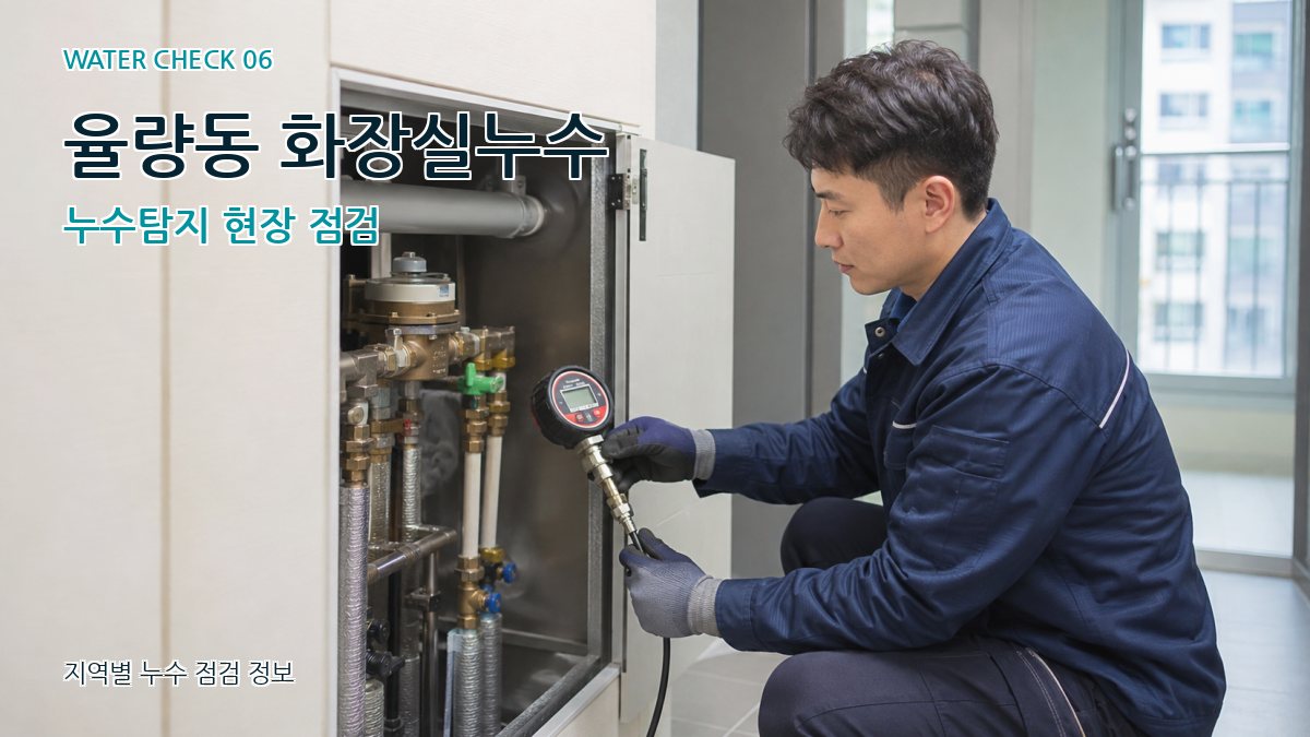 율량동 화장실누수 누수탐지 현장 점검
