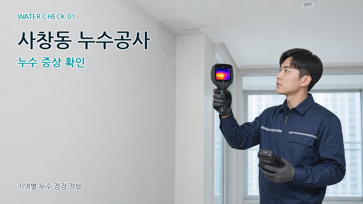 사창동 아파트누수 누수탐지 이미지