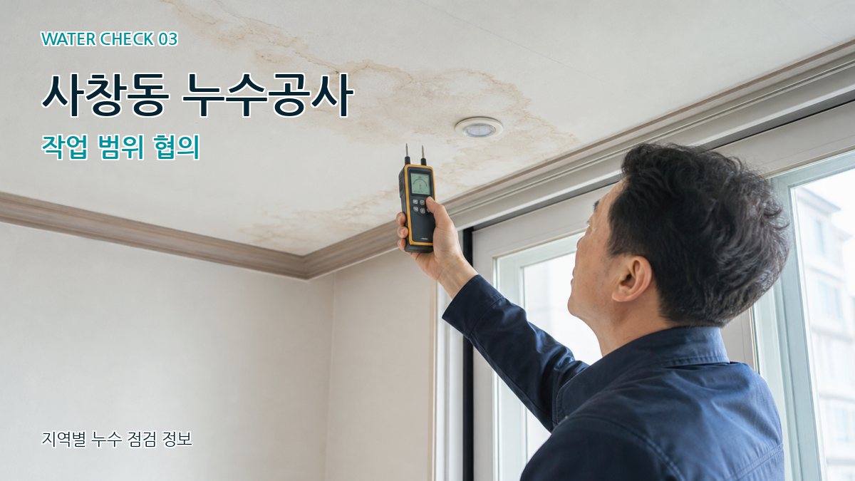 사창동 천장누수 누수탐지 이미지