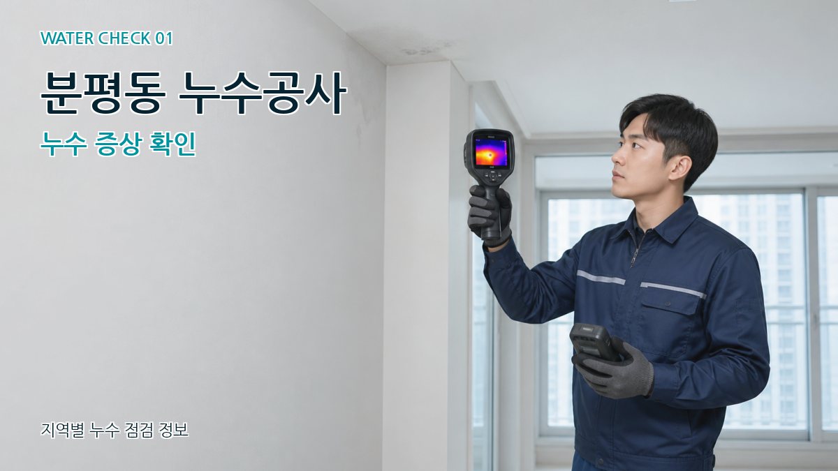 분평동 아파트누수 누수탐지 이미지