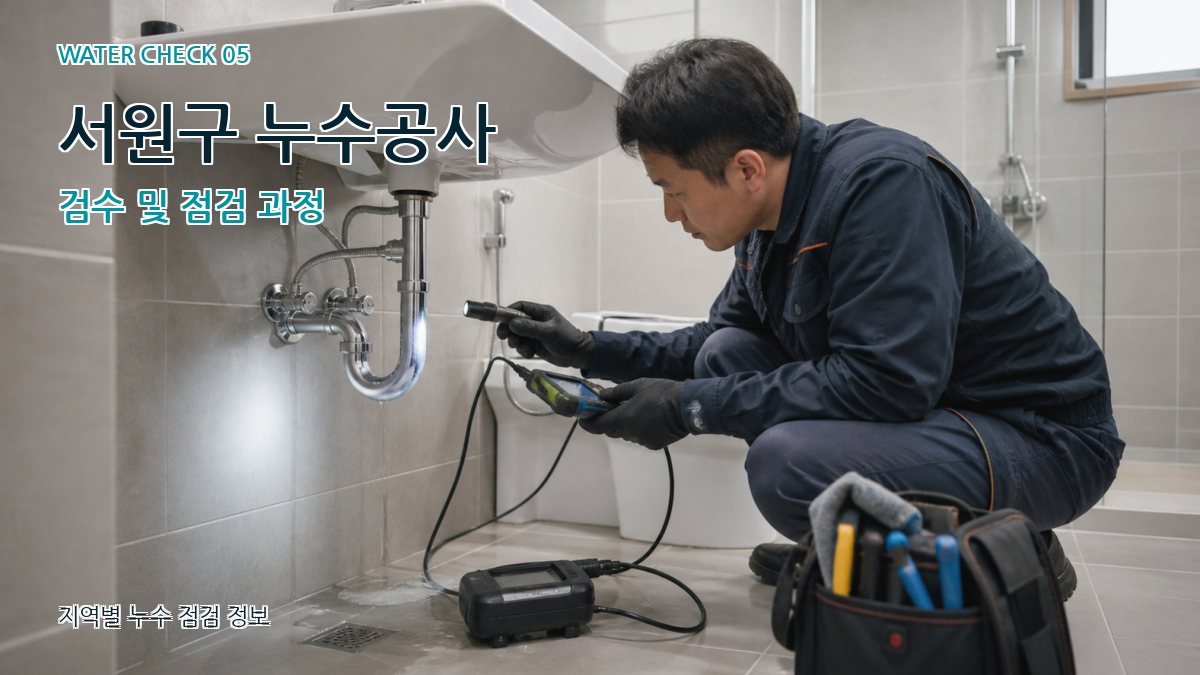 서원구 누수공사 검수 및 점검 과정