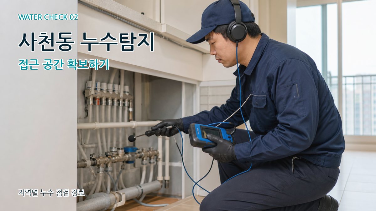 사천동 화장실누수 누수탐지 이미지