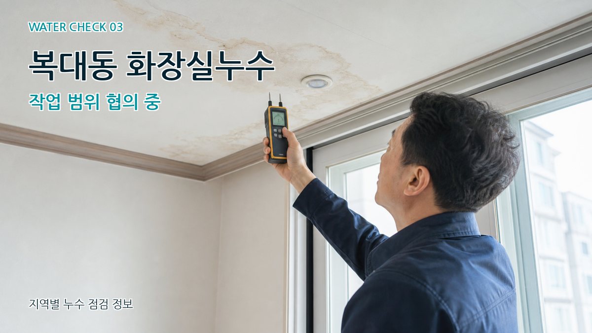 복대동 천장누수 누수탐지 이미지