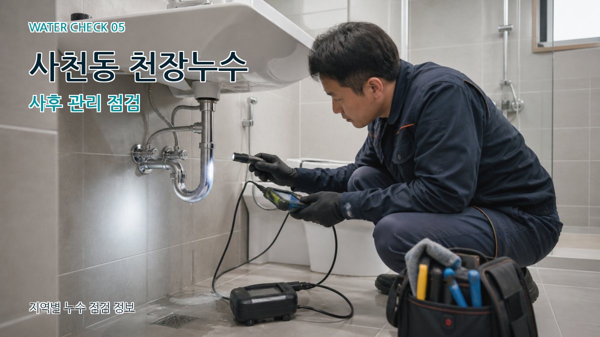 사천동 누수공사 누수탐지 이미지
