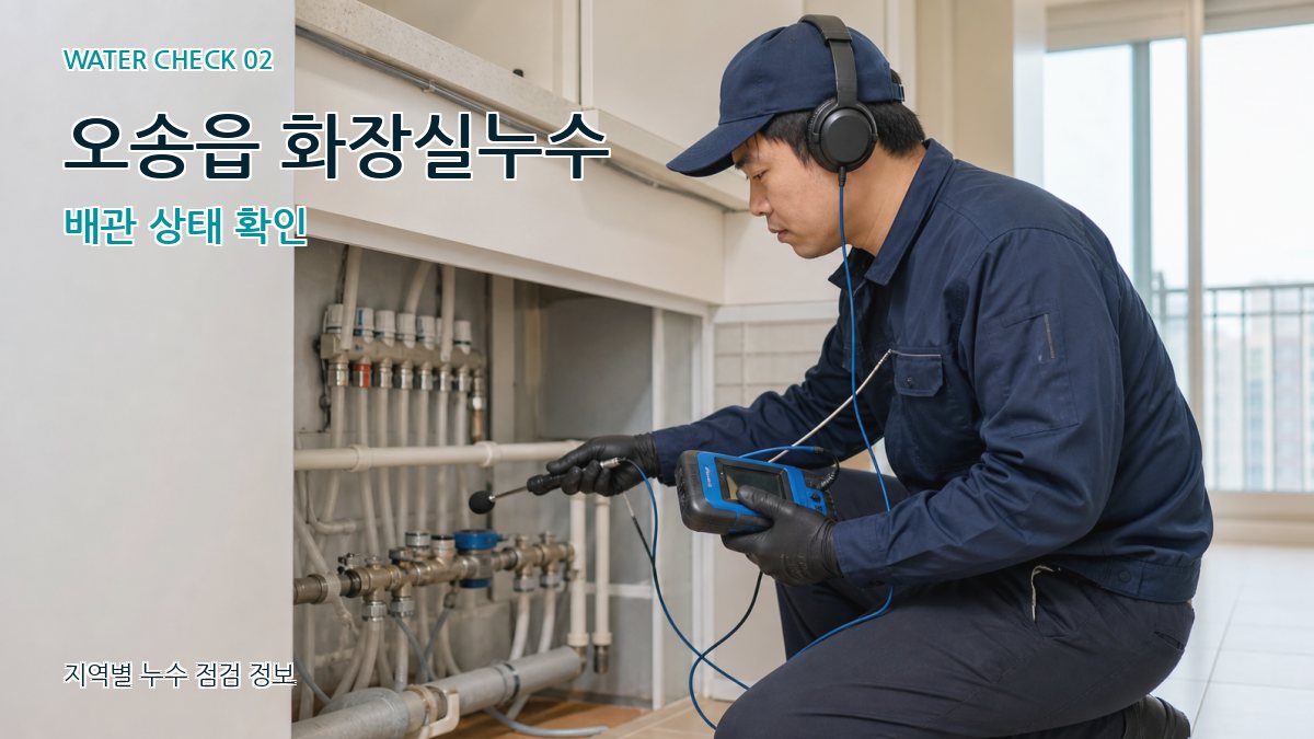오송읍 화장실누수 배관 상태 확인