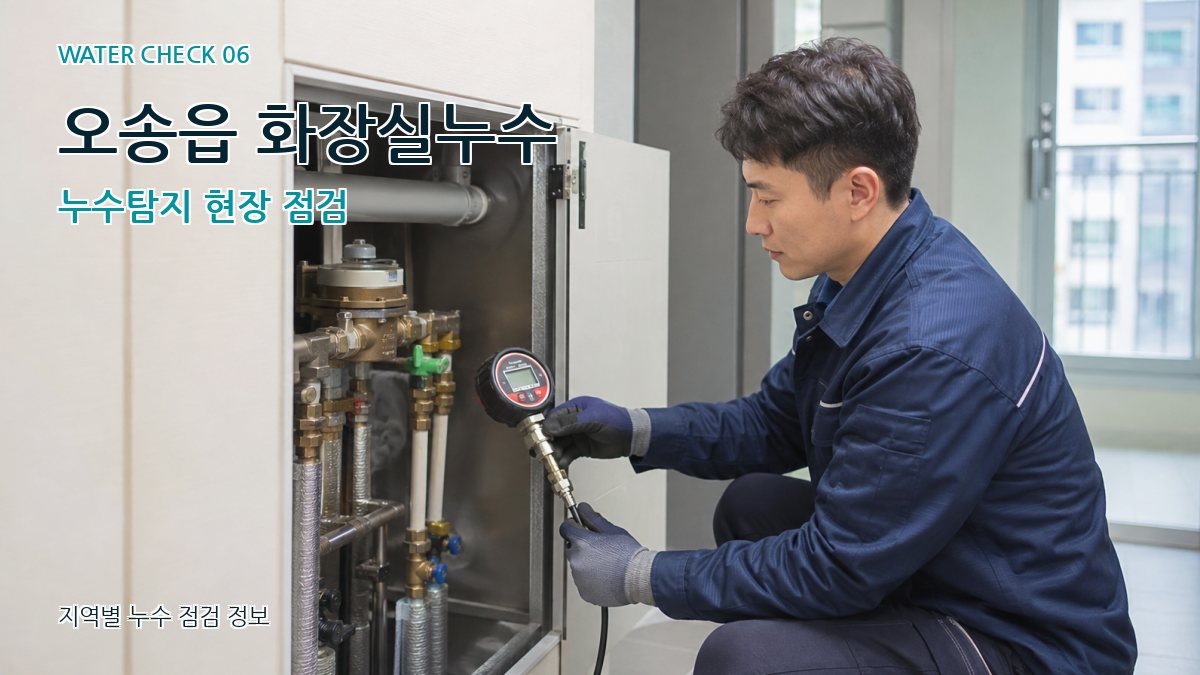 오송읍 화장실누수 누수탐지 현장 점검