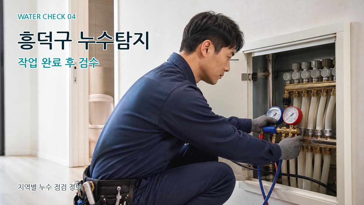 흥덕구 누수탐지 작업 완료 후 검수