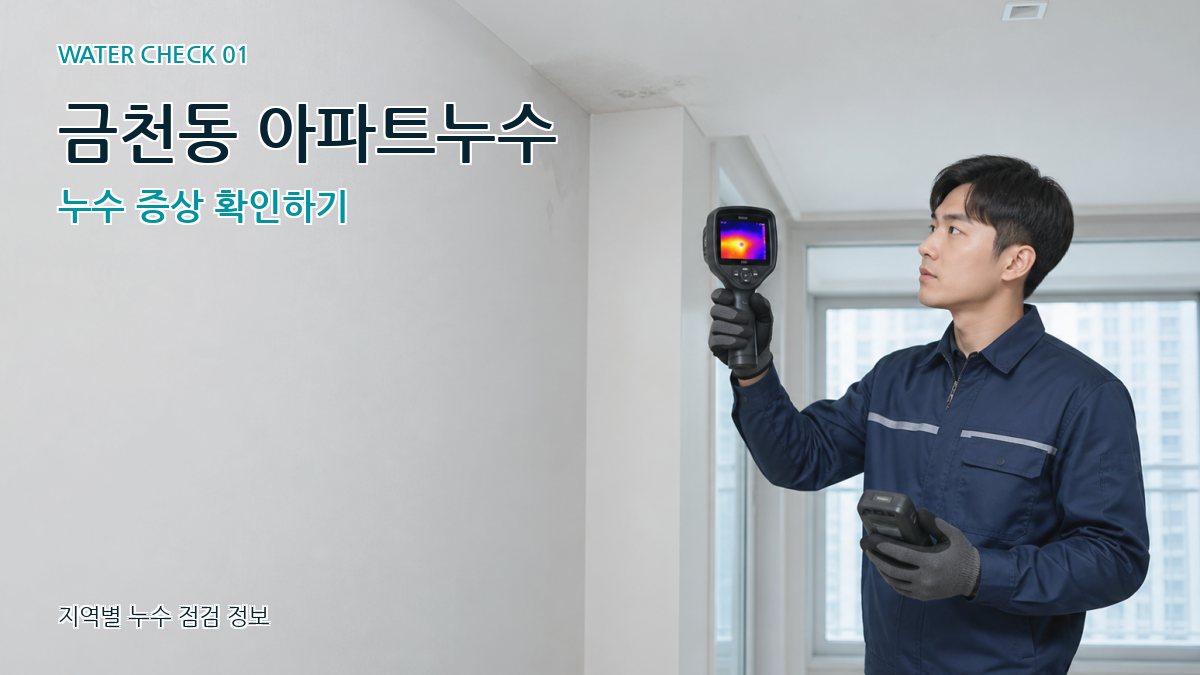 금천동 아파트누수 누수탐지 이미지