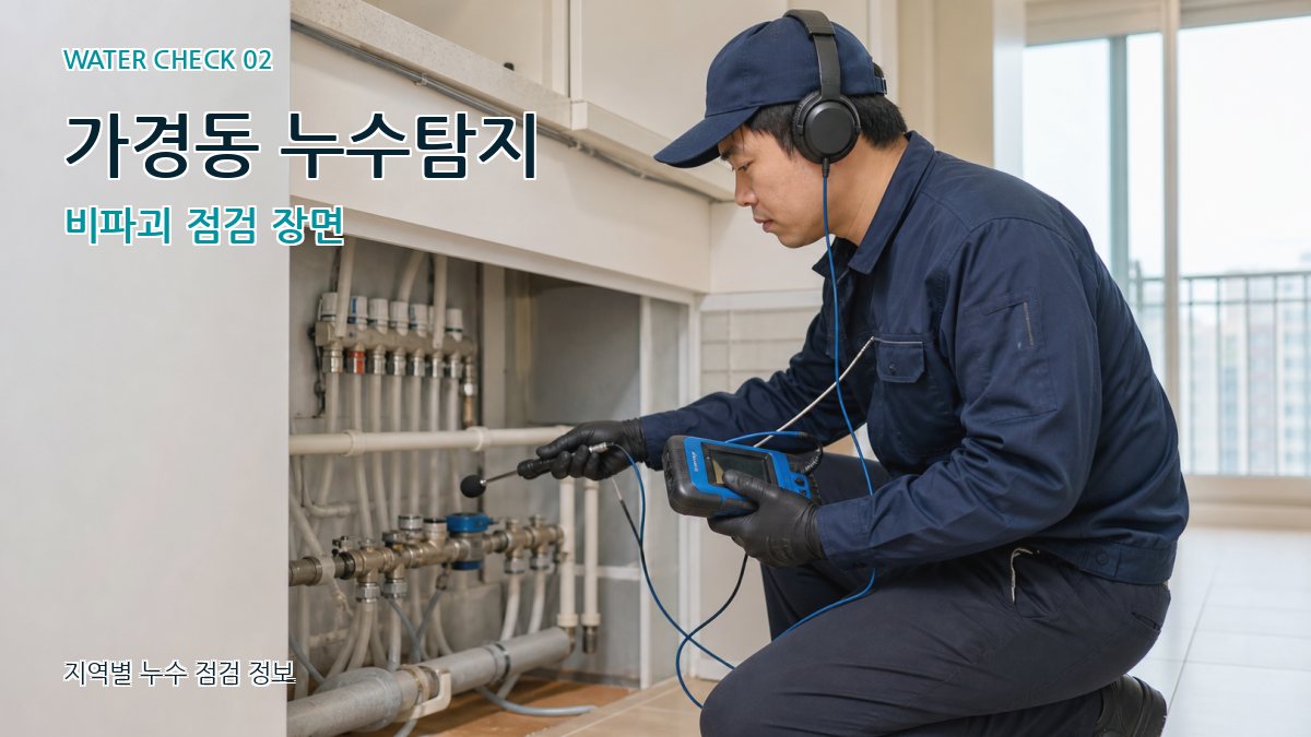 가경동 화장실누수 누수탐지 이미지