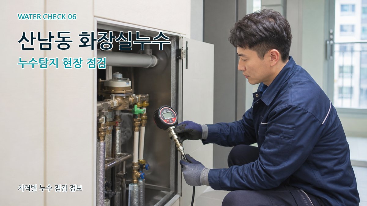 산남동 화장실누수 누수탐지 현장 점검