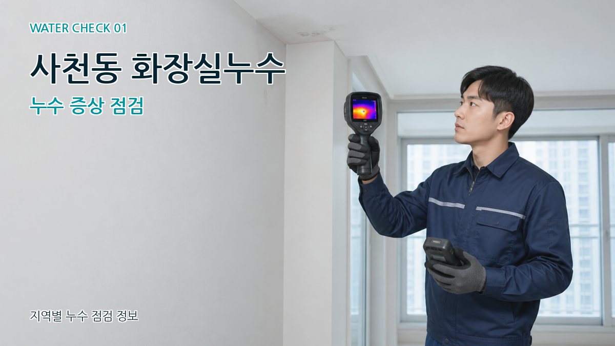 사천동 아파트누수 누수탐지 이미지