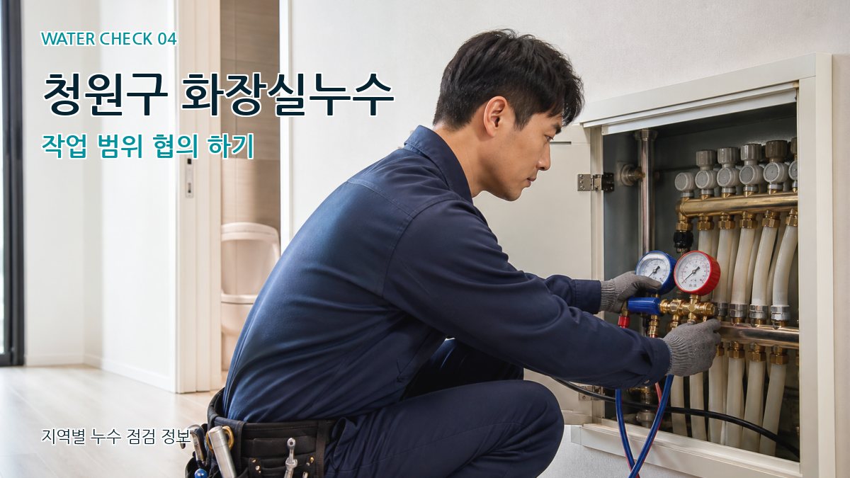 청원구 화장실누수 작업 범위 협의 하기