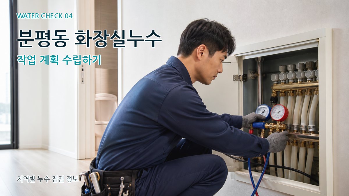 분평동 화장실누수 작업 계획 수립하기