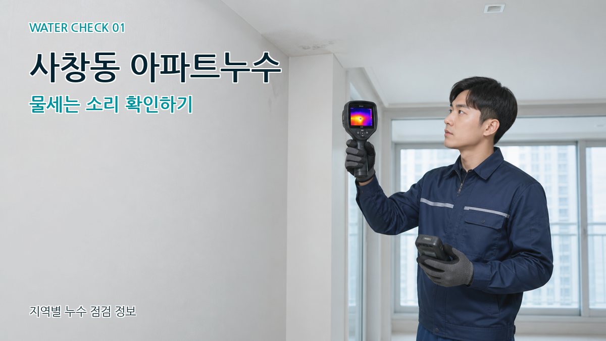 사창동 아파트누수 물세는 소리 확인하기