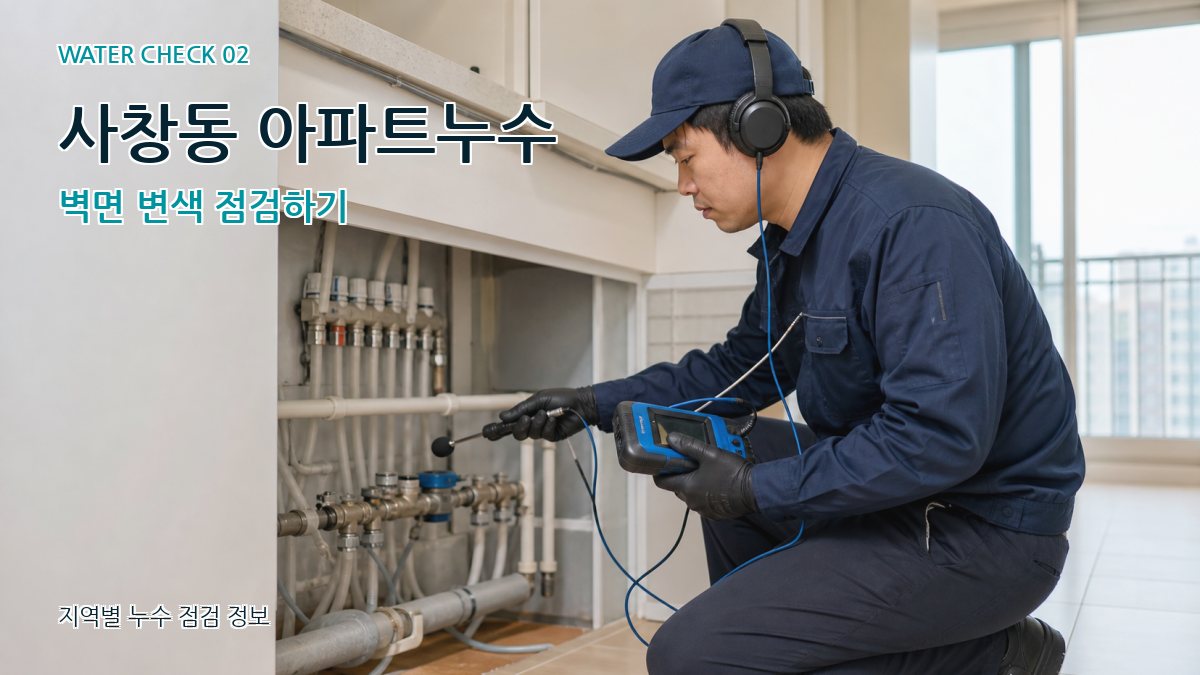 사창동 아파트누수 벽면 변색 점검하기