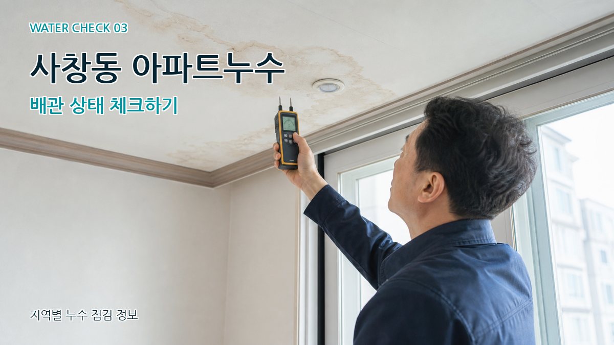 사창동 아파트누수 배관 상태 체크하기