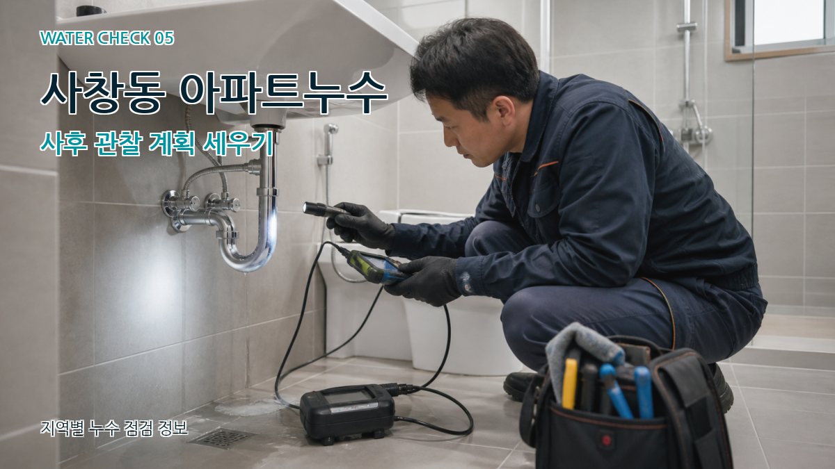 사창동 아파트누수 사후 관찰 계획 세우기
