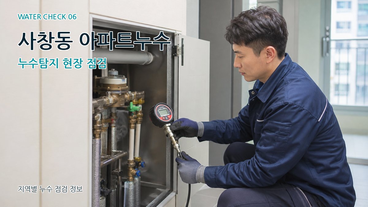 사창동 아파트누수 누수탐지 현장 점검