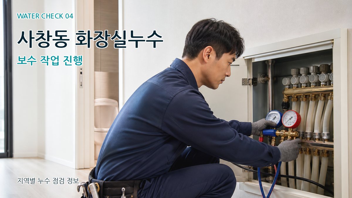 사창동 화장실누수 보수 작업 진행