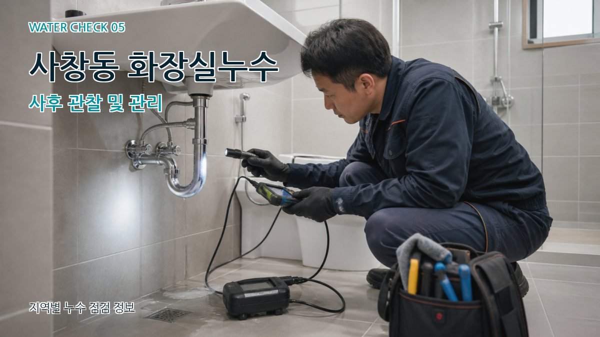 사창동 화장실누수 사후 관찰 및 관리