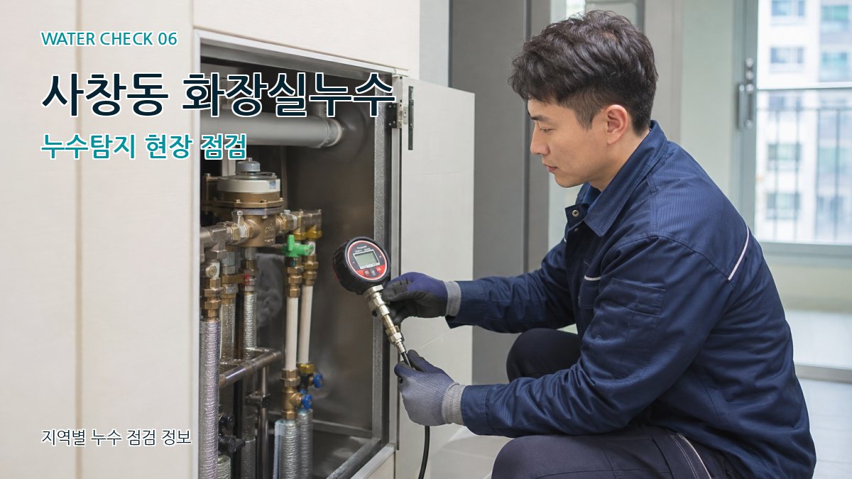 사창동 화장실누수 누수탐지 현장 점검