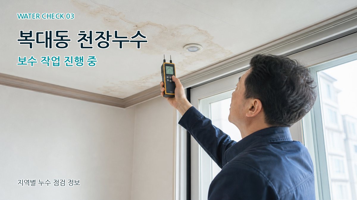 복대동 천장누수 누수탐지 이미지