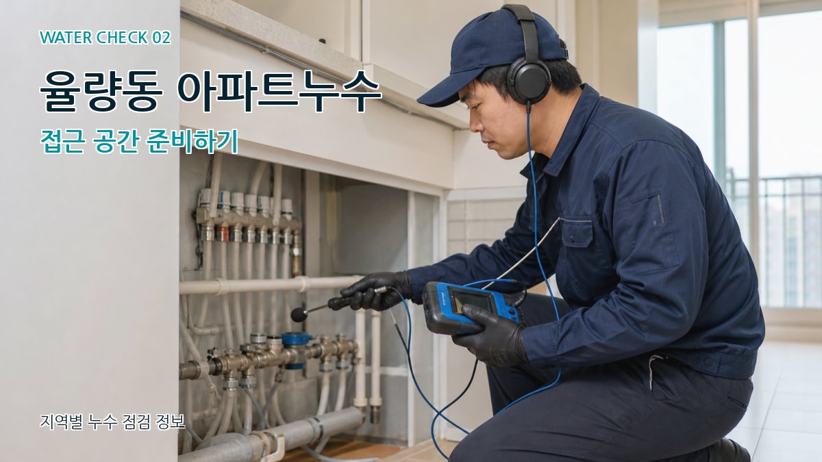 율량동 아파트누수 접근 공간 준비하기