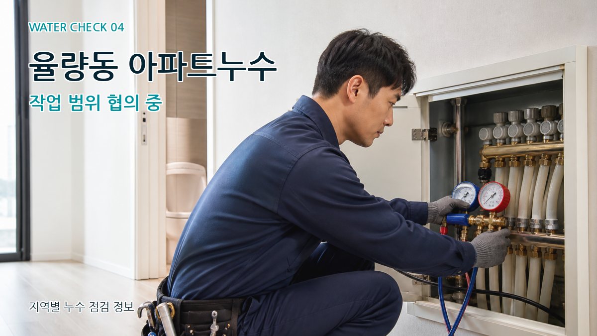 율량동 아파트누수 작업 범위 협의 중