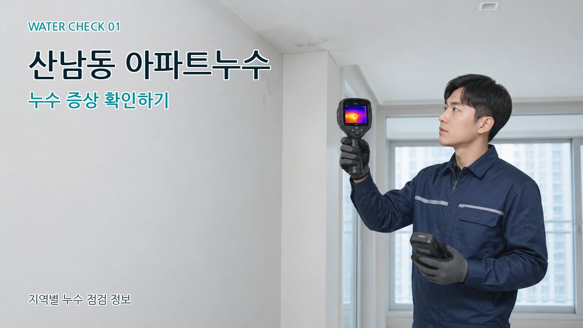 산남동 아파트누수 누수 증상 확인하기