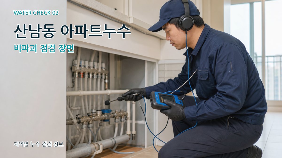 산남동 아파트누수 비파괴 점검 장면
