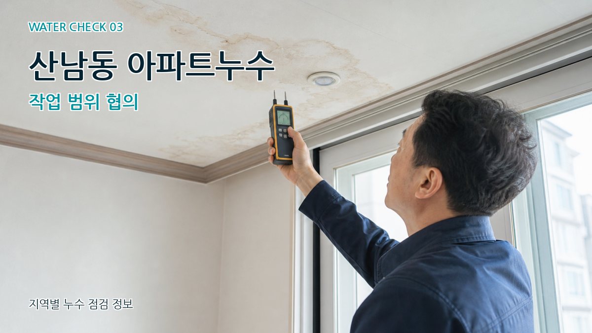 산남동 아파트누수 작업 범위 협의