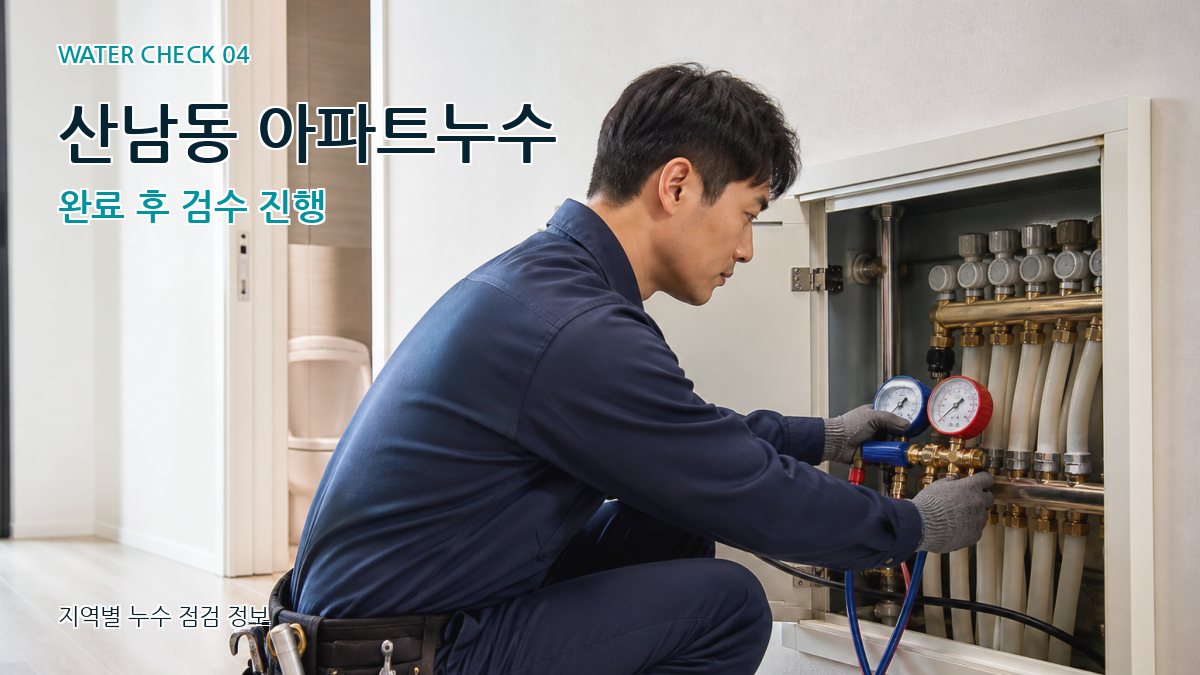 산남동 아파트누수 완료 후 검수 진행