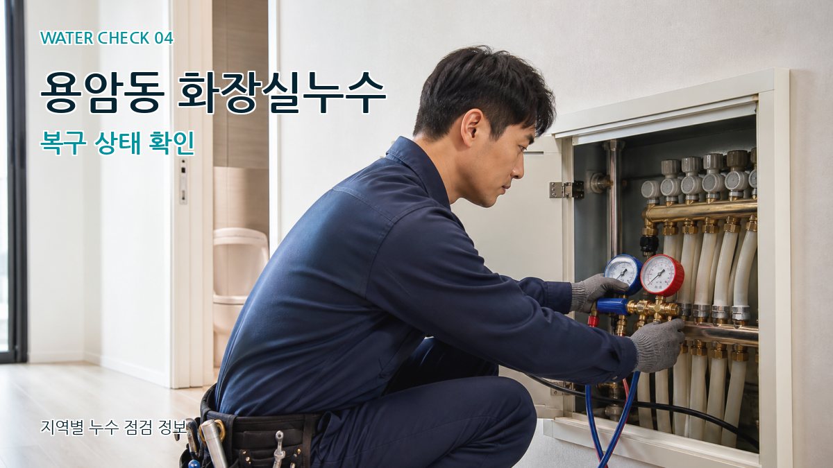 용암동 화장실누수 복구 상태 확인