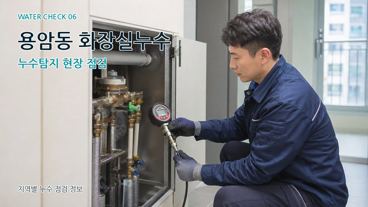용암동 화장실누수 누수탐지 현장 점검
