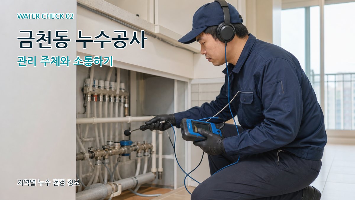 금천동 누수공사 관리 주체와 소통하기