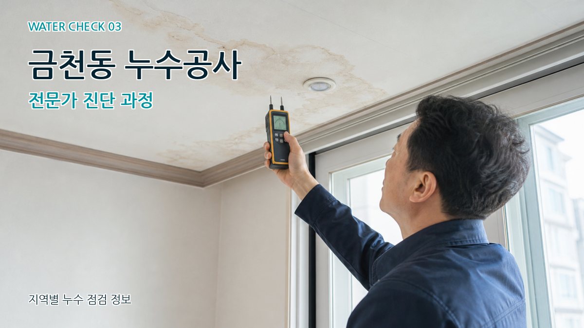 금천동 누수공사 전문가 진단 과정