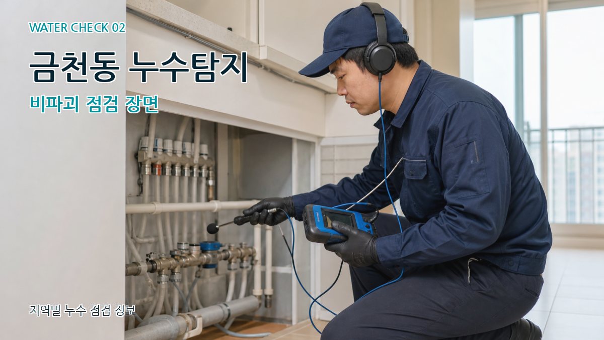 금천동 화장실누수 누수탐지 이미지